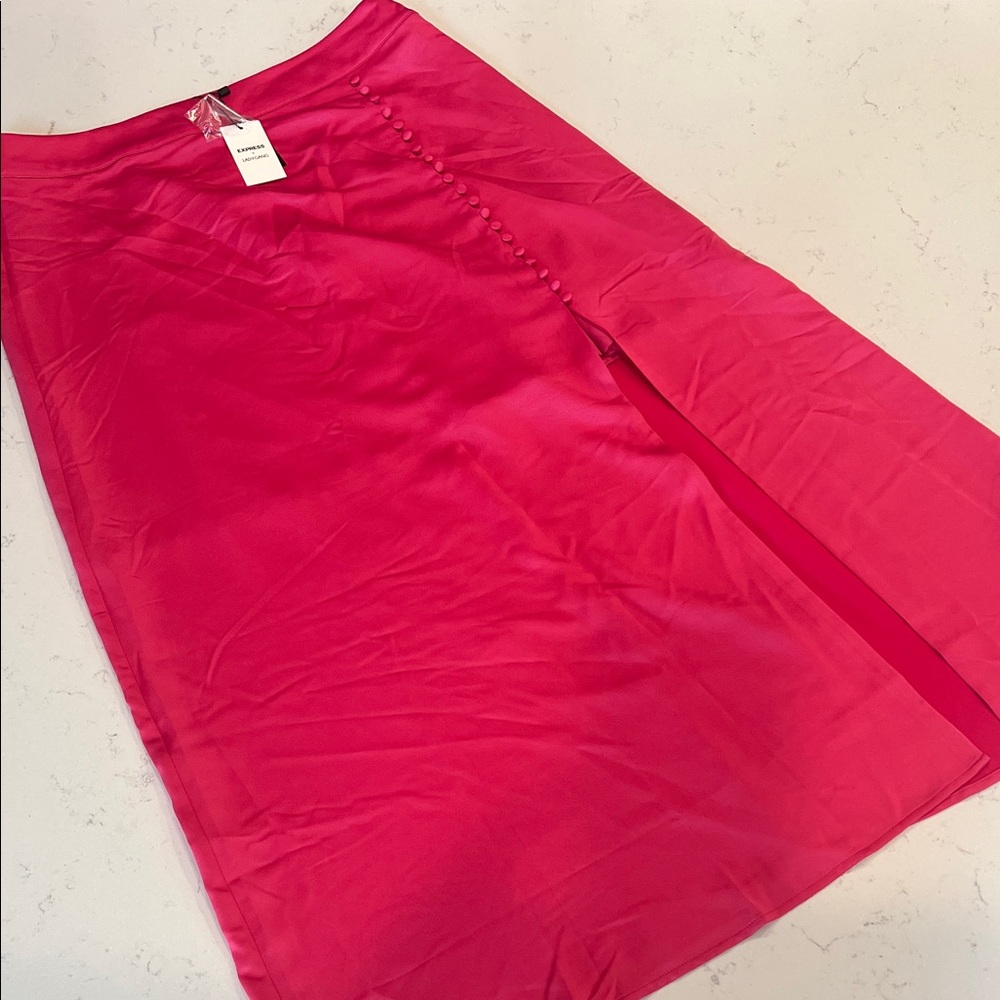Express Vibrant Pink Pencil Skirt